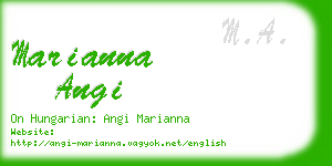 marianna angi business card